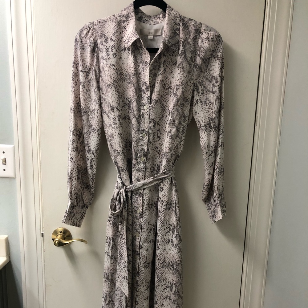 Loft snake skin dress